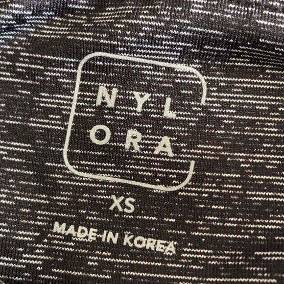 NYLORA Grey Ombré Leggings Neon Rainbow Side Stripes Size XS - Picture 4 of 8